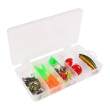 Maxbell 47Pcs/Set Fishing Lures Lifelike Accessories for Bass Trout Salmon Saltwater