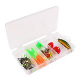 Maxbell 47Pcs/Set Fishing Lures Lifelike Accessories for Bass Trout Salmon Saltwater