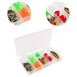 Maxbell 47Pcs/Set Fishing Lures Lifelike Accessories for Bass Trout Salmon Saltwater