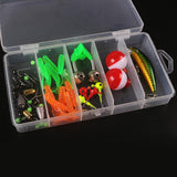 Maxbell 47Pcs/Set Fishing Lures Lifelike Accessories for Bass Trout Salmon Saltwater
