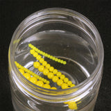Maxbell 100Pcs Silicone Fishing Beads Lure Fishing Line Beads Fishing Gear Accessory Yellow