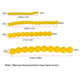 Maxbell 100Pcs Silicone Fishing Beads Lure Fishing Line Beads Fishing Gear Accessory Yellow