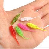 Maxbell 60Pcs Soft Swimbait Swimbaits Freshwater Soft Lures Crappie Swimbait Set for Fishing