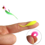 Maxbell 60Pcs Soft Swimbait Swimbaits Freshwater Soft Lures Crappie Swimbait Set for Fishing