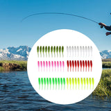 Maxbell 60Pcs Soft Swimbait Swimbaits Freshwater Soft Lures Crappie Swimbait Set for Fishing