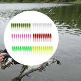 Maxbell 60Pcs Soft Swimbait Swimbaits Freshwater Soft Lures Crappie Swimbait Set for Fishing