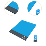Maxbell Picnic Blanket Folding Oversized Picnic Mat Rug for Summer Activities Travel Blue