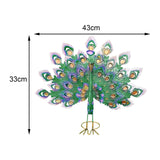 Maxbell Peacock Ornament Statue Yard Handcraft DIY Pool Animal Figurine Large