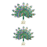 Maxbell Peacock Ornament Statue Yard Handcraft DIY Pool Animal Figurine Large