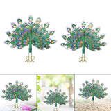 Maxbell Peacock Ornament Statue Yard Handcraft DIY Pool Animal Figurine Large