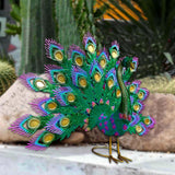 Maxbell Peacock Ornament Statue Yard Handcraft DIY Pool Animal Figurine Large