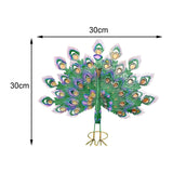 Maxbell Peacock Ornament Statue Yard Handcraft DIY Pool Animal Figurine Small