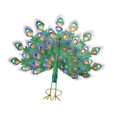 Maxbell Peacock Ornament Statue Yard Handcraft DIY Pool Animal Figurine Small