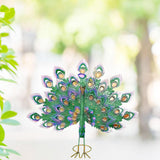 Maxbell Peacock Ornament Statue Yard Handcraft DIY Pool Animal Figurine Small