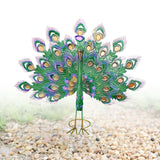Maxbell Peacock Ornament Statue Yard Handcraft DIY Pool Animal Figurine Small