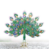Maxbell Peacock Ornament Statue Yard Handcraft DIY Pool Animal Figurine Small