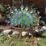 Maxbell Peacock Ornament Statue Yard Handcraft DIY Pool Animal Figurine Small