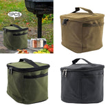 Maxbell Portable Spice Bag Equipment Empty Picnic 5 Grid Kitchen Tableware Carry Bag Khaki