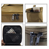 Maxbell Portable Spice Bag Equipment Empty Picnic 5 Grid Kitchen Tableware Carry Bag Khaki
