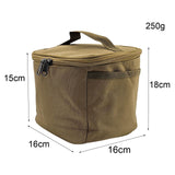 Maxbell Portable Spice Bag Equipment Empty Picnic 5 Grid Kitchen Tableware Carry Bag Khaki