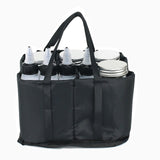 Maxbell Portable Spice Bag Equipment Empty Picnic 5 Grid Kitchen Tableware Carry Bag Black