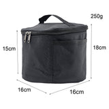 Maxbell Portable Spice Bag Equipment Empty Picnic 5 Grid Kitchen Tableware Carry Bag Black