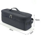 Maxbell Grill Carrying Bag Zippers Cookware Storage Bag for Hiking Outdoor Traveling black