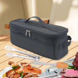 Maxbell Grill Carrying Bag Zippers Cookware Storage Bag for Hiking Outdoor Traveling black