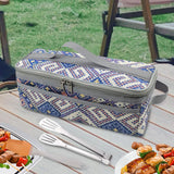 Maxbell Grill Carrying Bag Zippers Cookware Storage Bag for Hiking Outdoor Traveling blue