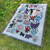 Maxbell Boho Throw Blanket Picnic Blanket Summer Beach Blanket for Bed Couch Camping