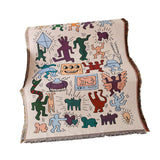 Maxbell Boho Throw Blanket Picnic Blanket Summer Beach Blanket for Bed Couch Camping