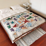 Maxbell Boho Throw Blanket Picnic Blanket Summer Beach Blanket for Bed Couch Camping