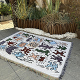 Maxbell Boho Throw Blanket Picnic Blanket Summer Beach Blanket for Bed Couch Camping