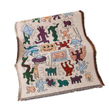 Maxbell Boho Throw Blanket Picnic Blanket Summer Beach Blanket for Bed Couch Camping
