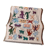 Maxbell Boho Throw Blanket Picnic Blanket Summer Beach Blanket for Bed Couch Camping