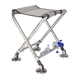 Maxbell Foldable Stool Adjustable Height Compact Footstool for Hiking Sports Fishing