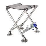 Maxbell Foldable Stool Adjustable Height Compact Footstool for Hiking Sports Fishing