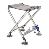 Maxbell Foldable Stool Adjustable Height Compact Footstool for Hiking Sports Fishing