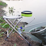 Maxbell Foldable Stool Adjustable Height Compact Footstool for Hiking Sports Fishing