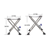 Maxbell Foldable Stool Adjustable Height Compact Footstool for Hiking Sports Fishing