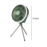 Maxbell Maxbell Outdoor Camping Fan with LED Light Quiet Desk Table Fan for Hiking BBQ Porch Green