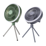 Maxbell Maxbell Outdoor Camping Fan with LED Light Quiet Desk Table Fan for Hiking BBQ Porch Green