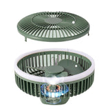 Maxbell Maxbell Outdoor Camping Fan with LED Light Quiet Desk Table Fan for Hiking BBQ Porch Green