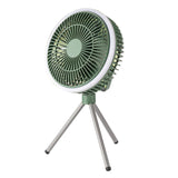 Maxbell Maxbell Outdoor Camping Fan with LED Light Quiet Desk Table Fan for Hiking BBQ Porch Green