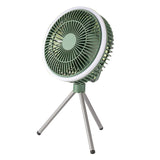 Maxbell Maxbell Outdoor Camping Fan with LED Light Quiet Desk Table Fan for Hiking BBQ Porch Green