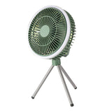 Maxbell Maxbell Outdoor Camping Fan with LED Light Quiet Desk Table Fan for Hiking BBQ Porch Green