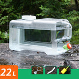 Maxbell Water Container Clear Jug Water Bucket for Emergency Backpacking Handwashing 22L