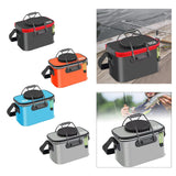 Maxbell Foldable Fishing Bucket with Handles Folding Portable Fish Protection Bucket black