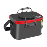 Maxbell Foldable Fishing Bucket with Handles Folding Portable Fish Protection Bucket black
