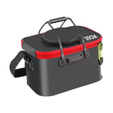 Maxbell Foldable Fishing Bucket with Handles Folding Portable Fish Protection Bucket black
